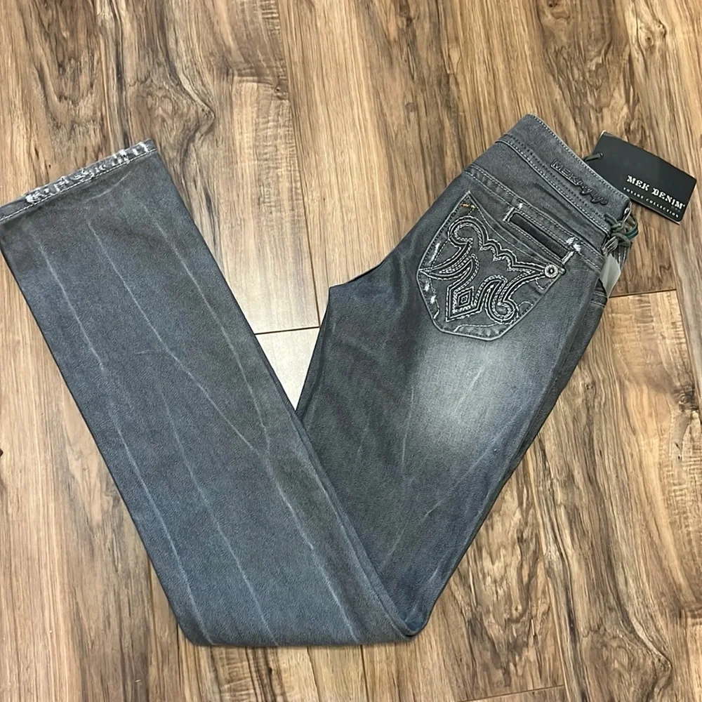 NWT Mek Denim Glasgow Straight Legs Jeans Sz 26/34 - Picture 2 of 9